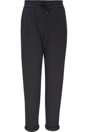 Brunello Cucinelli Turn-up drawstring-waist track pants