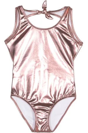 Le pandorine Metallic-finish open-back swimsuit