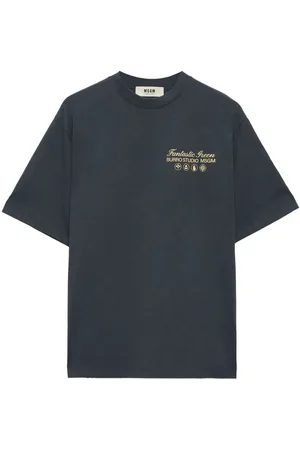 Msgm Slogan-print cotton T-shirt