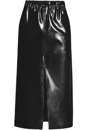 Maison Margiela Four-stitch patent midi skirt