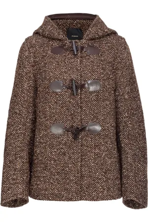 Pinko Herringbone-pattern hooded jacket
