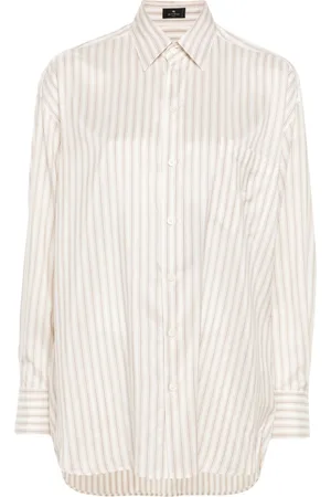 Etro Pegaso-embroidered striped shirt