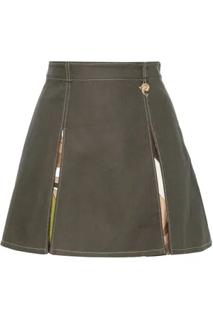 Puccini Box-pleated twill miniskirt