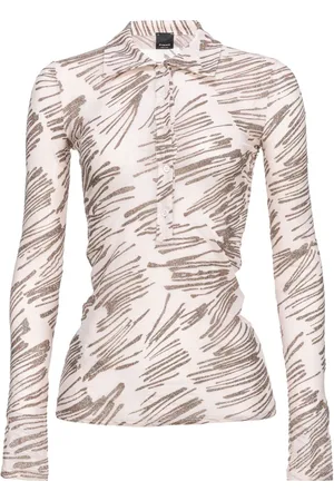 Pinko Pigna glitter-embellished polo shirt
