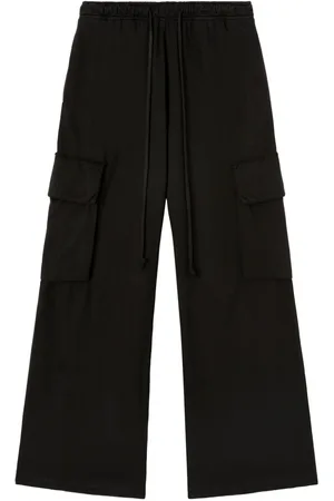 Palm Angels Wide-leg cotton cargo trousers