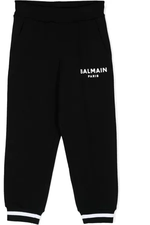 Balmain Mid-rise cotton track trousers