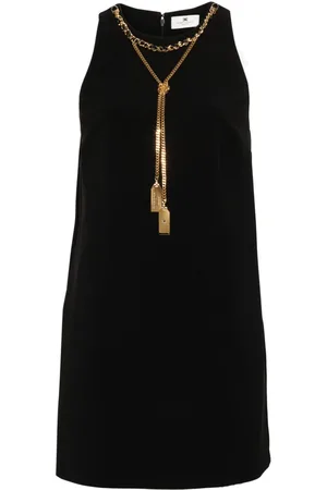 Elisabetta Franchi Chain-link detail crepe mini dress