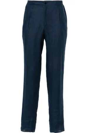 Kiton Linen tapered trousers