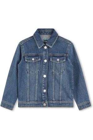 Kenzo Logo-embroidered denim jacket