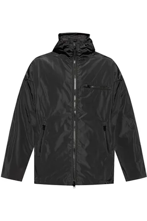 Diesel Logo-embossed zip-up hooded jacket
