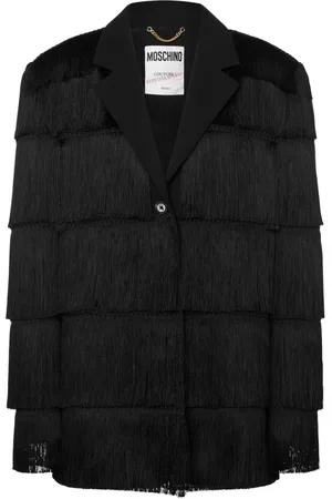 Moschino Fringed single-breasted blazer
