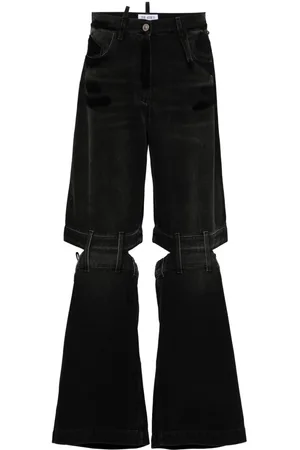 The Attico Lunghi high-rise wide-leg jeans