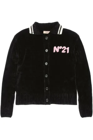Nº21 Logo-appliqué spread-collar cardigan