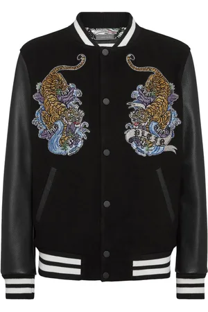 Philipp Plein Tiger-print bomber jacket