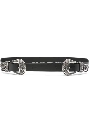 Golden Goose Double buckle leather belt