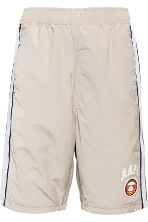 A Bathing Ape Logo-print cotton shorts