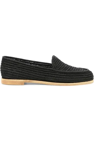 Paloma Barceló Amaranta woven-raffia loafers