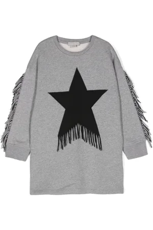 Stella McCartney Fringed Star cotton sweatshirt