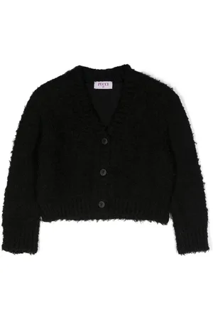 PUCCI Junior Onde-print bouclé cardigan