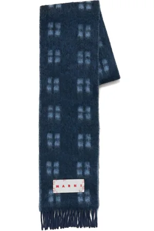 Marni Logo-patch alpaca wool-blend scarf