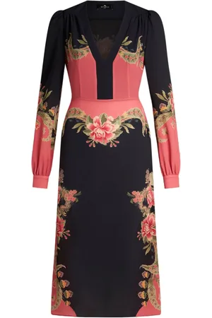 Etro Floral-print midi dress