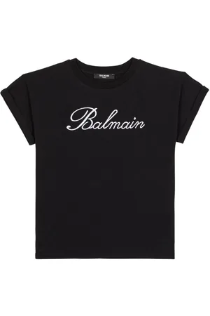 Balmain Logo-embroidered cotton T-shirt