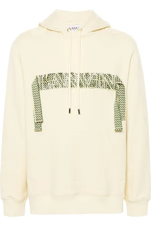 Lanvin Logo-embroidered cotton hoodie