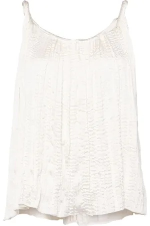 tout a coup Plissé-effect sleeveless blouse