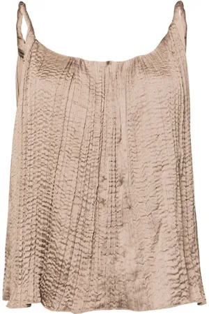 tout a coup Plissé-effect sleeveless blouse