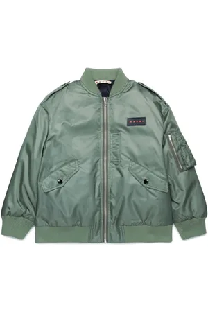 Marni Logo-appliqué bomber jacket