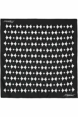 Moschino Heart-print silk scarf