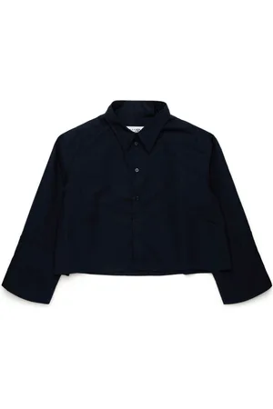 Maison Margiela Numbers-embroidered cotton shirt