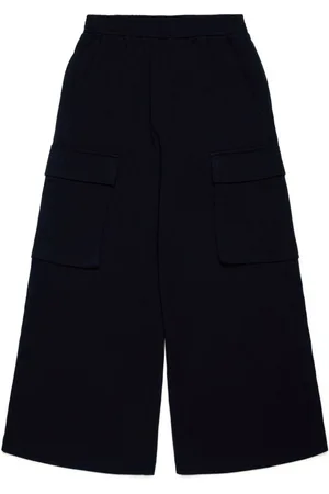 Maison Margiela Numbers-embroidered wide-leg trousers