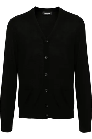Dsquared2 Logo-embroidered virgin wool cardigan