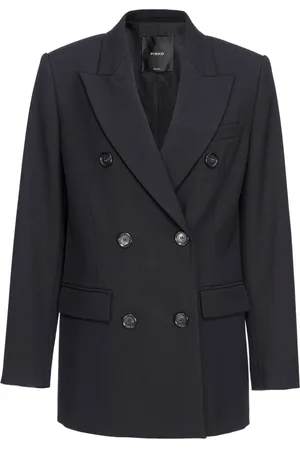 Pinko Double-breasted twill blazer