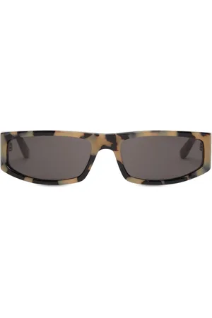 Courrèges Tortoiseshell slim rectangular sunglasses