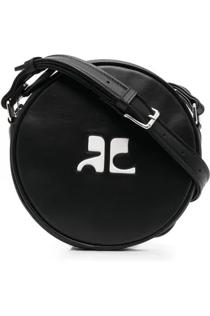 Courrèges Logo-embossed rounded crossbody bag