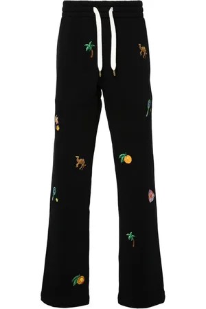 Casablanca Motif-embroidered cotton track pants