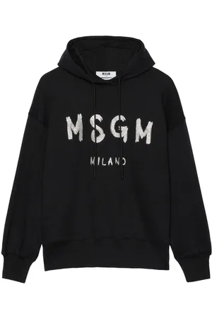 Msgm Logo-print cotton hoodie