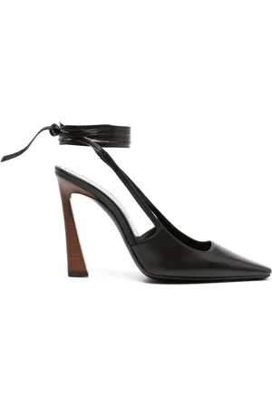 Saint Laurent 105mm ankle-strap leather pumps