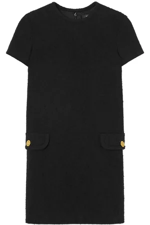VERSACE Tweed shift mini dress