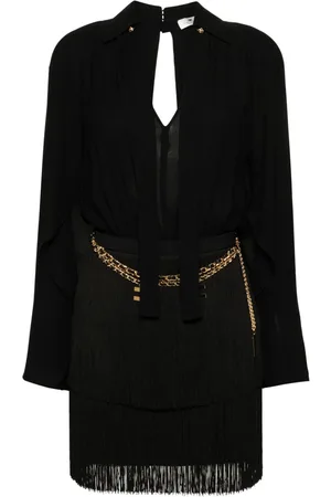 Elisabetta Franchi Chain-link detail crepe mini dress