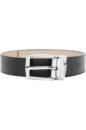 Emporio Armani Logo-engraved faux-leather belt