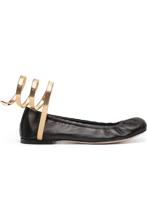 RENE CAOVILLA Juniper leather ballerina shoes