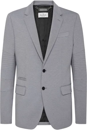 Philipp Plein Logo-patch jersey blazer