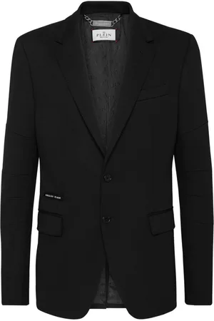 Philipp Plein Logo-patch twill blazer