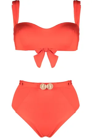 Noire Swimwear Seashell-motif bandeau bikini set
