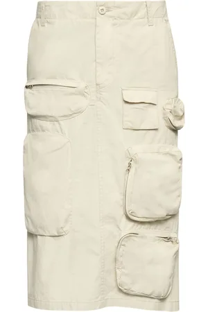 Maison Margiela Cotton gabardine midi cargo skirt