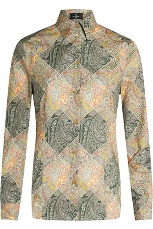 Etro Patchwork-print poplin shirt