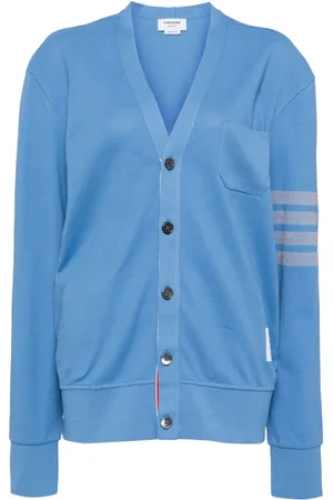 Thom Browne Stripe-detailing cotton cardigan